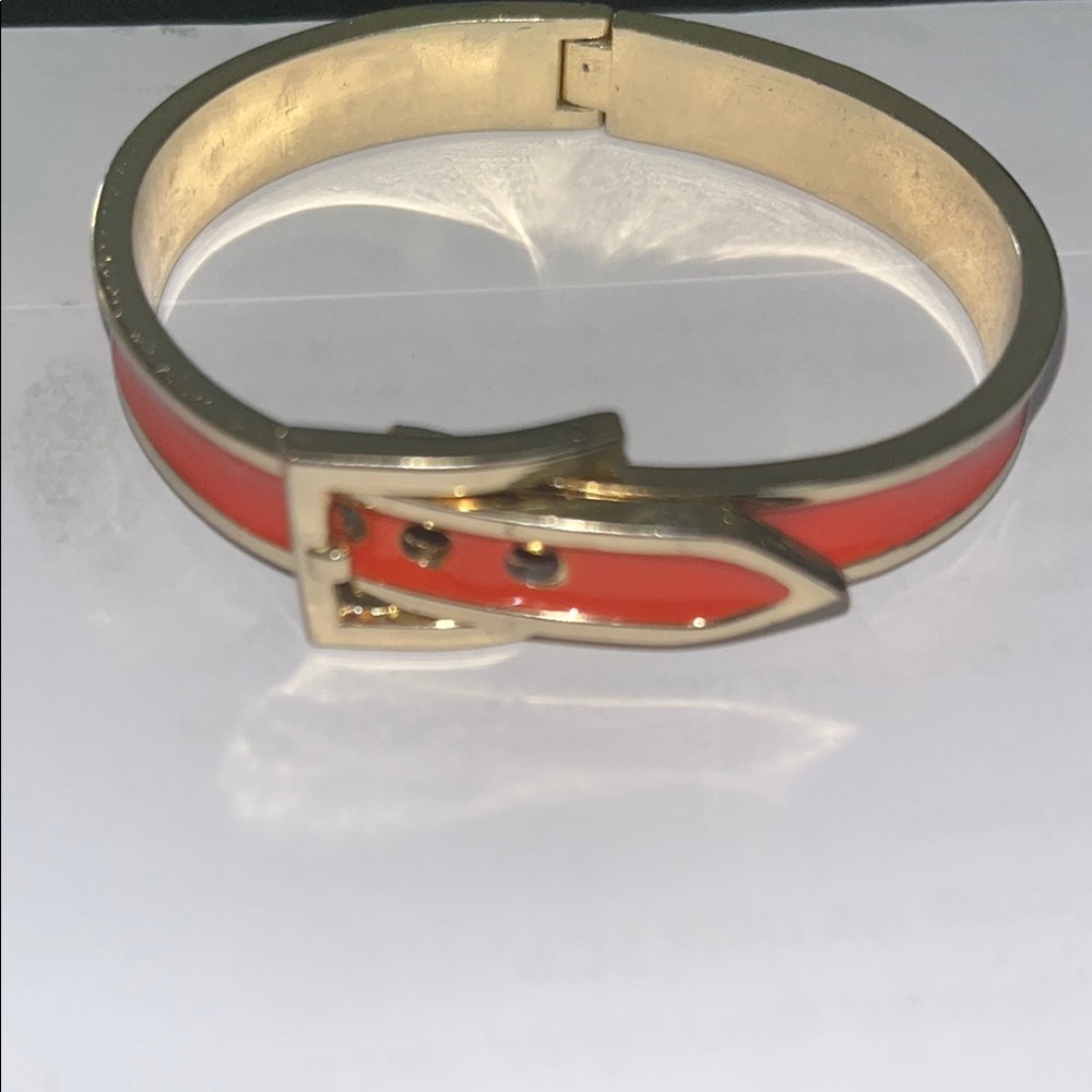 Vibrant Orange and Gold Bracelet 2